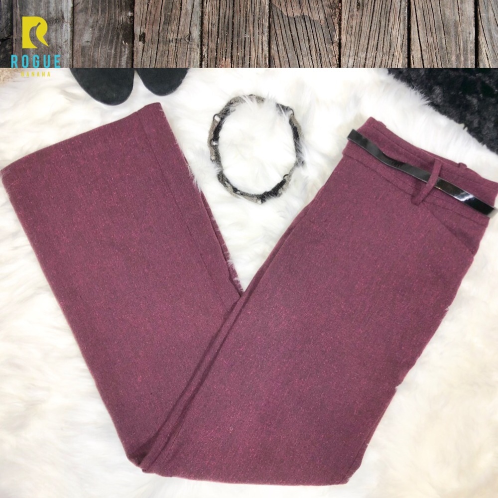 🥀Burgundy Maroon Tweed Dress Pant🥀 - Picture 7 of 8